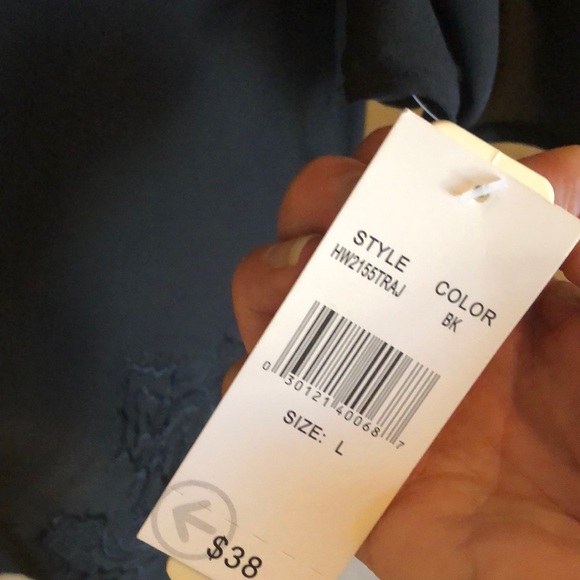 Black Embellished Top by hollywould Size L - Picture 7 of 11